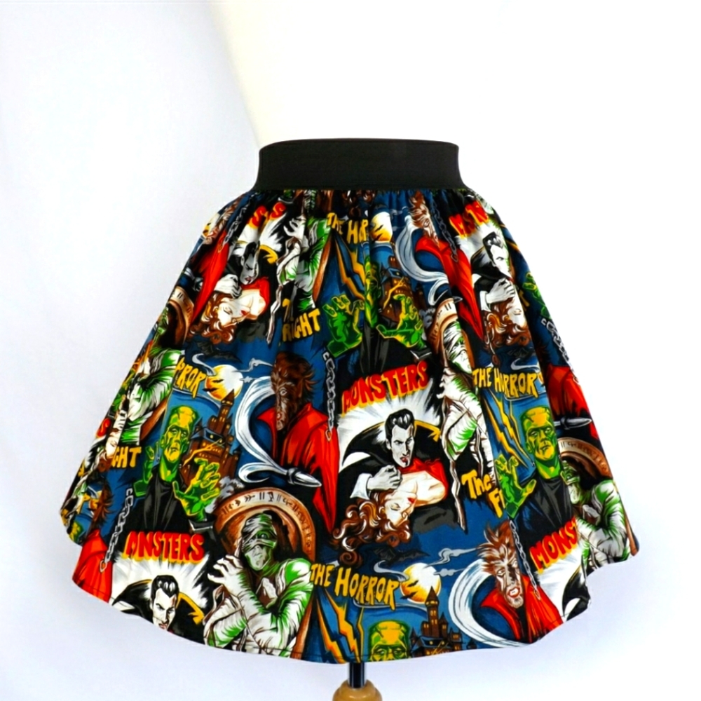 🎃50s Inspired Monster-Themed Skirt🎃